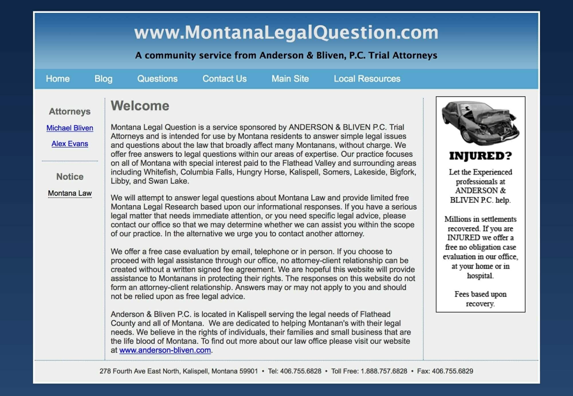 Montana Legal Question
